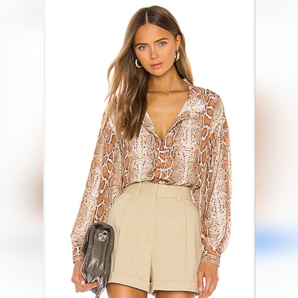 Smythe Poet Blouse Desert Snake Size XS